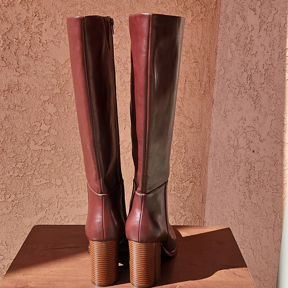 Unisa Unlanna Wine Knee Tall Heels Boots 11